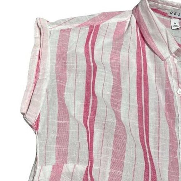 Women's Linen Button-Up Casual Shirt - Picture 4 of 5